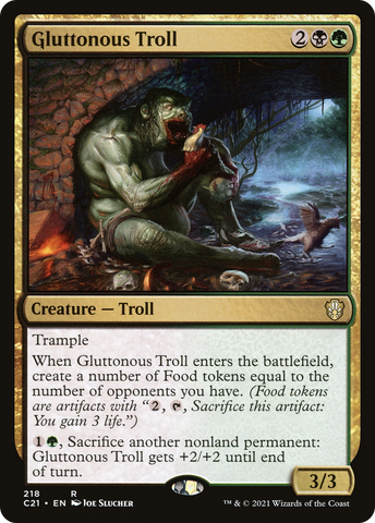 {R} Gluttonous Troll [Commander 2021][C21 218]
