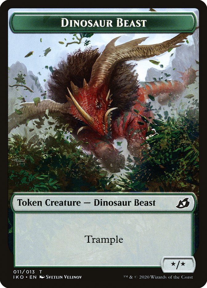 {T} Dinosaur Beast Token [Ikoria: Lair of Behemoths Tokens][TIKO 011]