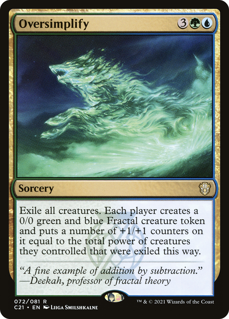 {R} Oversimplify [Commander 2021][C21 072]