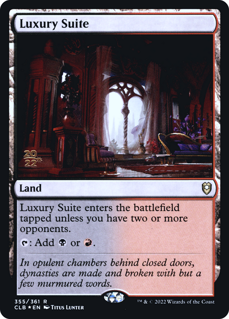 {R} Luxury Suite [Commander Legends: Battle for Baldur's Gate Prerelease Promos][PR CLB 355]