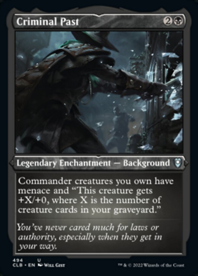 {C} Criminal Past (Foil Etched) [Commander Legends: Battle for Baldur's Gate][CLB 494]