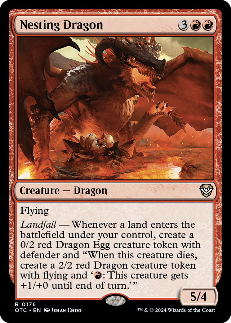 {R} Nesting Dragon [Outlaws of Thunder Junction Commander][OTC 176]