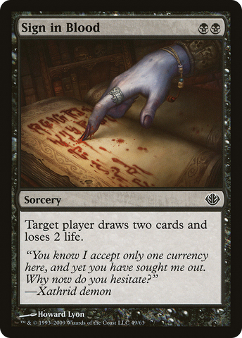 {C} Sign in Blood [Duel Decks: Garruk vs. Liliana][DDD 049]