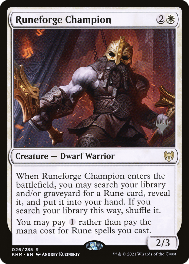 {R} Runeforge Champion (Promo Pack) [Kaldheim Promos][PP KHM 026]