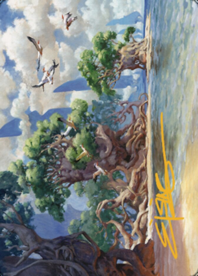 {A} Yavimaya Coast Art Card (Gold-Stamped Signature) [Dominaria United Art Series][GS ADMU 061]