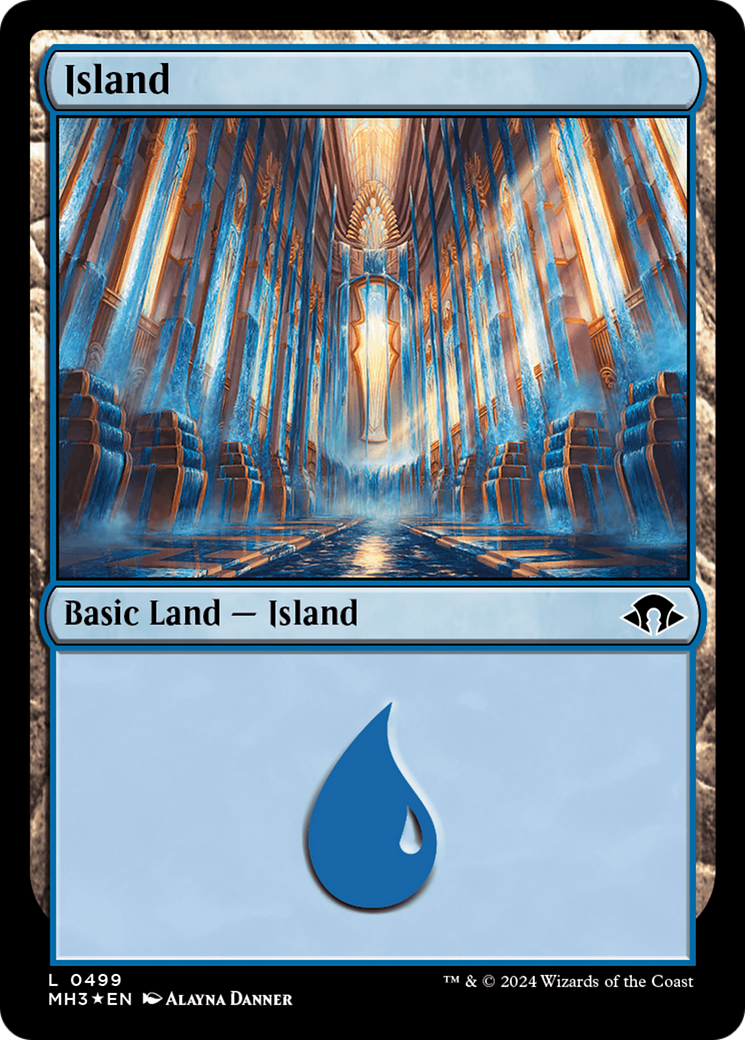 {B} Island (0499) (Ripple Foil) [Modern Horizons 3][MH3 499]