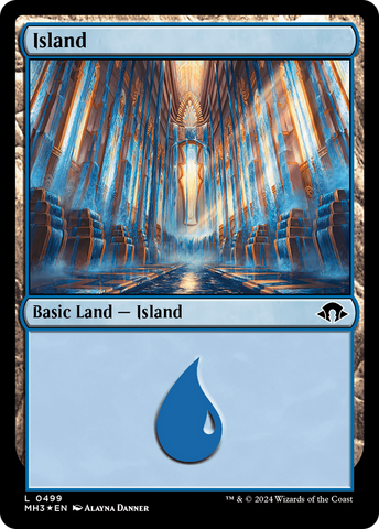 {B} Island (0499) (Ripple Foil) [Modern Horizons 3][MH3 499]