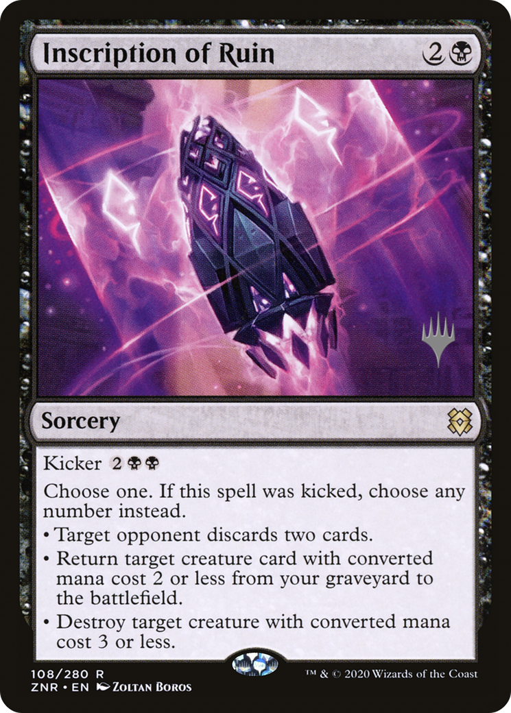 {R} Inscription of Ruin (Promo Pack) [Zendikar Rising Promos][PP ZNR 108]