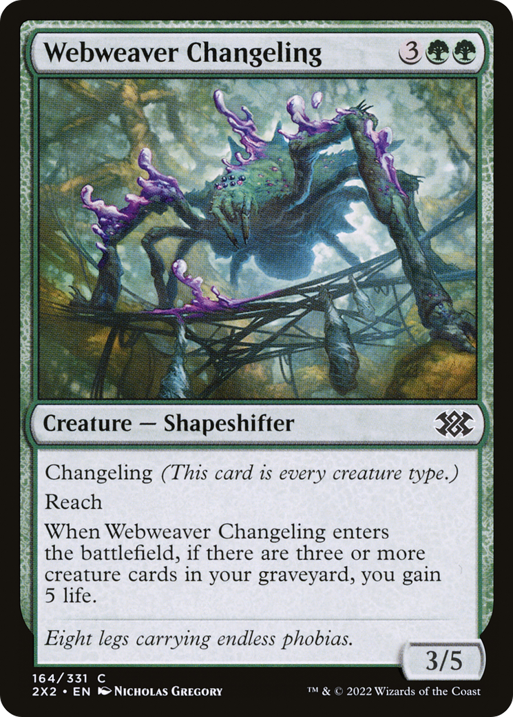 {C} Webweaver Changeling [Double Masters 2022][2X2 164]