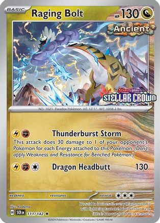 [PKM] Raging Bolt (111/142) (Cosmo Holo - Best Buy Exclusive) [Miscellaneous Cards]