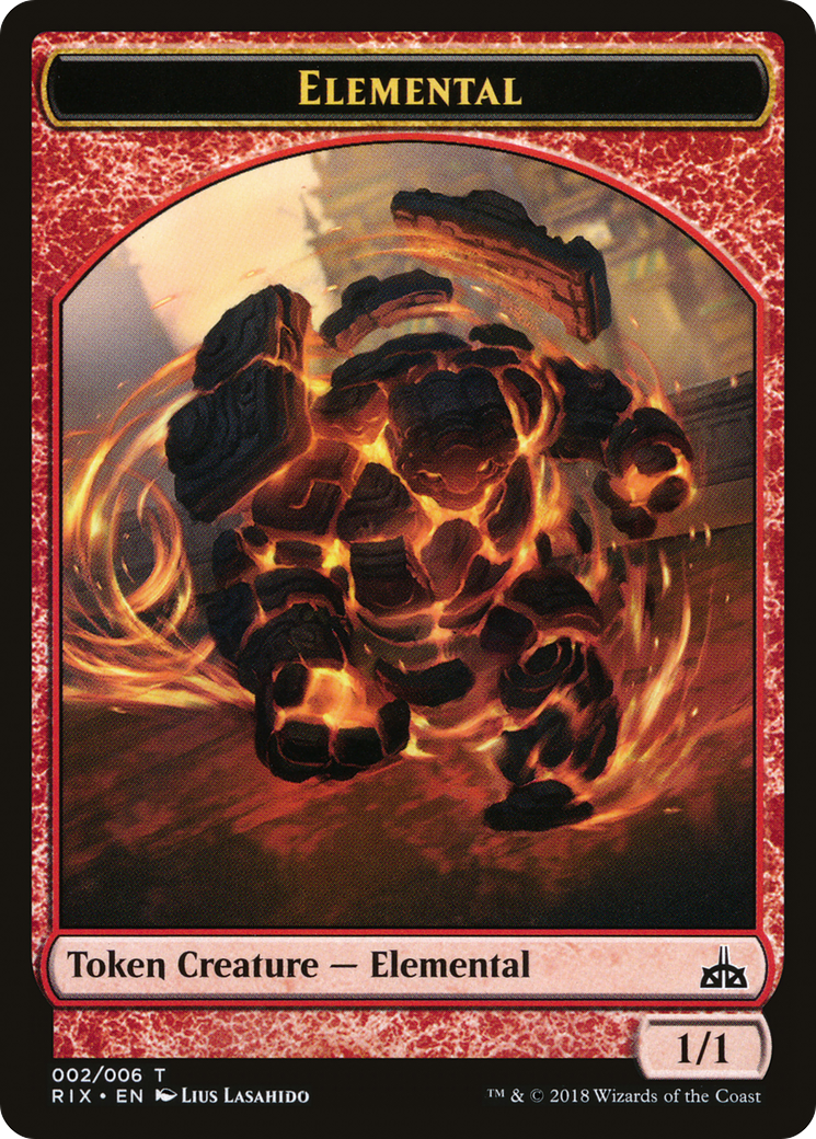 {T} Elemental Token (002/006) [Rivals of Ixalan Tokens][TRIX 002] - Misty Mountain Games