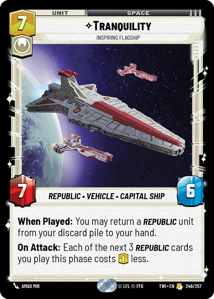 {SW-R}Tranquility - Inspiring Flagship (246/257) [Twilight of the Republic]