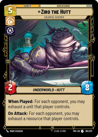 {SW-C}Ziro the Hutt - Colorful Schemer (185/257) [Twilight of the Republic]