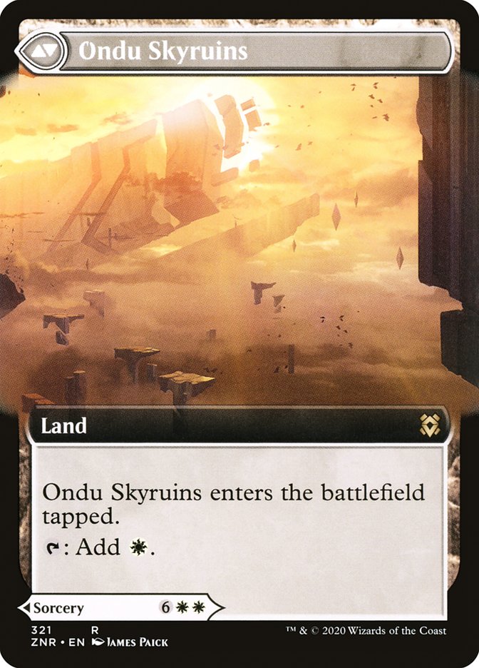 {R} Ondu Inversion // Ondu Skyruins (Extended Art) [Zendikar Rising][ZNR 321]