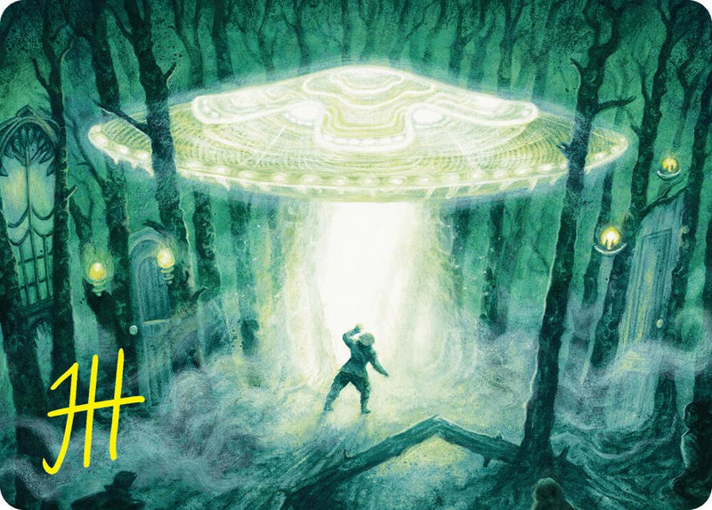 {A} Unidentified Hovership Art Card (Gold-Stamped Signature) [Duskmourn: House of Horror Art Series][GS ADSK 002]