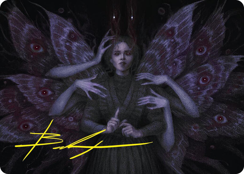 {A} Demonic Counsel Art Card (7/54) (Gold-Stamped Signature) [Duskmourn: House of Horror Art Series][GS ADSK 007]
