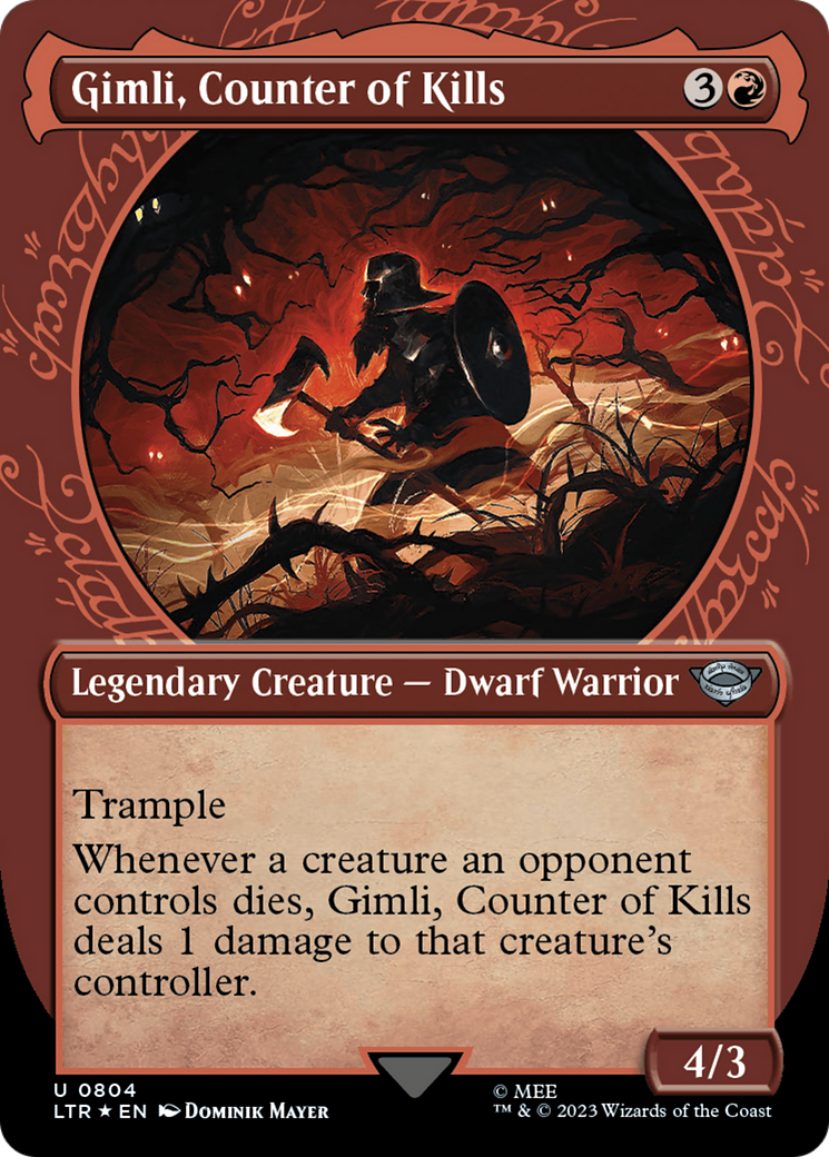 {C} Gimli, Counter of Kills (Showcase) (Surge Foil) [The Lord of the Rings: Tales of Middle-Earth][LTR 804]