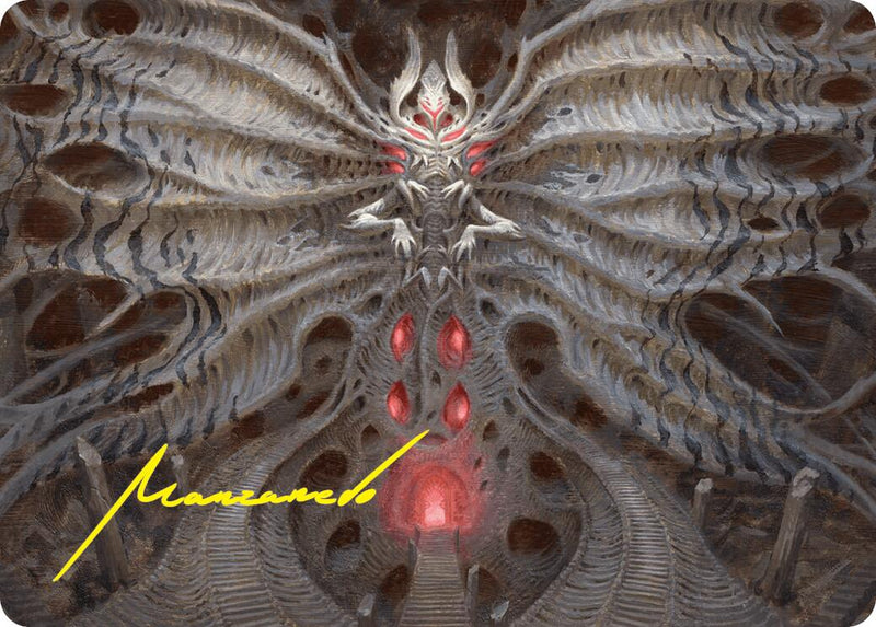 {A} Valgavoth, Terror Eater Art Card (Gold-Stamped Signature) [Duskmourn: House of Horror Art Series][GS ADSK 010]