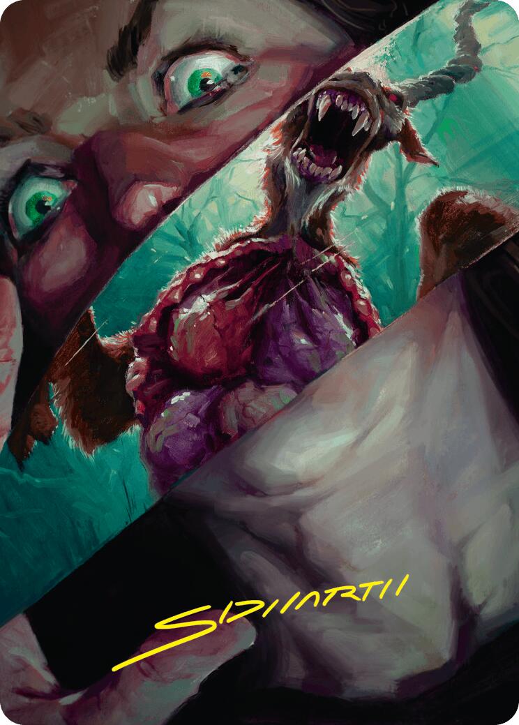 {A} Hauntwoods Shrieker Art Card (Gold-Stamped Signature) [Duskmourn: House of Horror Art Series][GS ADSK 040]
