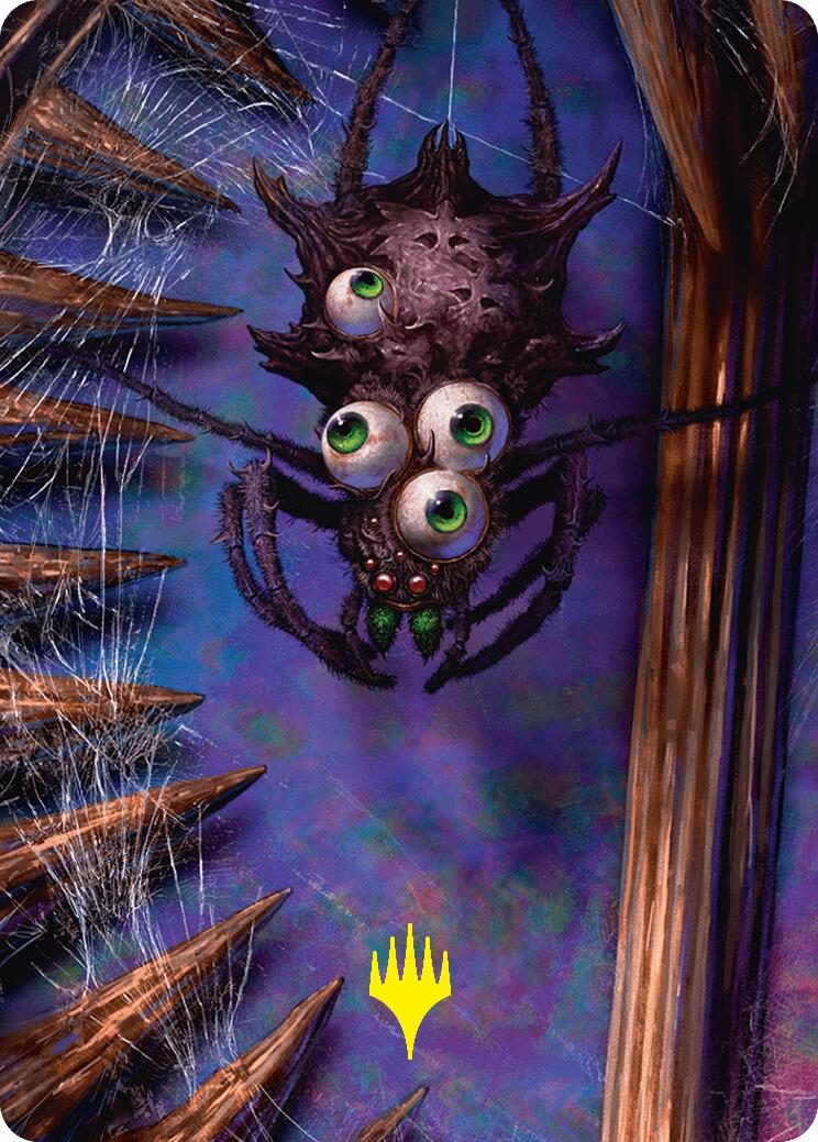 {A} Spider Art Card (Gold-Stamped Planeswalker Symbol) [Duskmourn: House of Horror Art Series][GS ADSK 054]