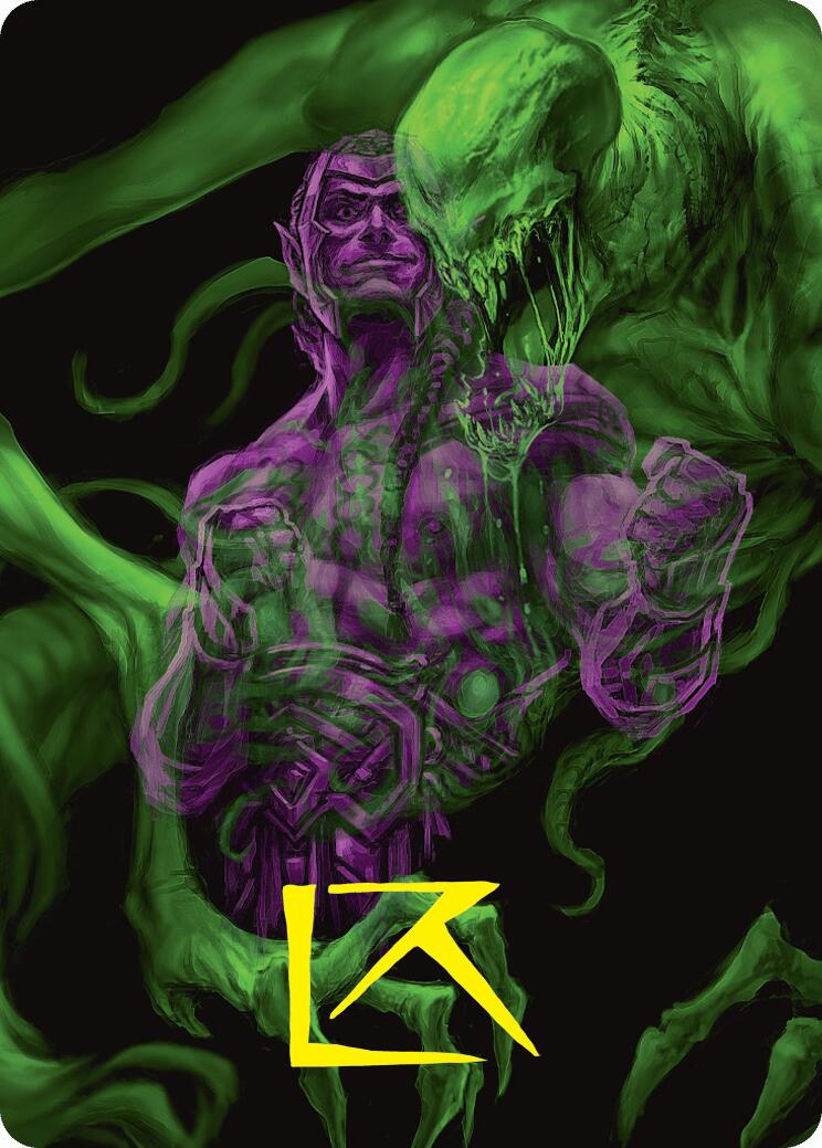 {A} Tyvar, the Pummeler Art Card (Gold-Stamped Signature) [Duskmourn: House of Horror Art Series][GS ADSK 041]