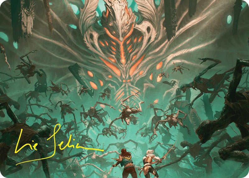 {A} Valgavoth's Onslaught Art Card (Gold-Stamped Signature) [Duskmourn: House of Horror Art Series][GS ADSK 016]