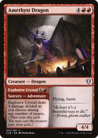 {C} Amethyst Dragon // Explosive Crystal [Commander Legends: Battle for Baldur's Gate][CLB 160]