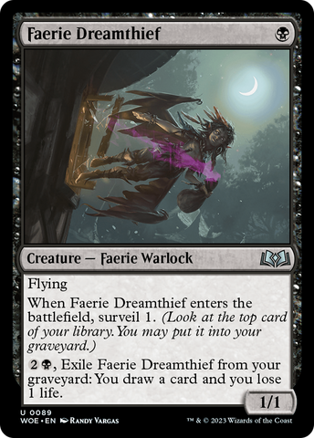 {@C} Faerie Dreamthief [Wilds of Eldraine][WOE 089]