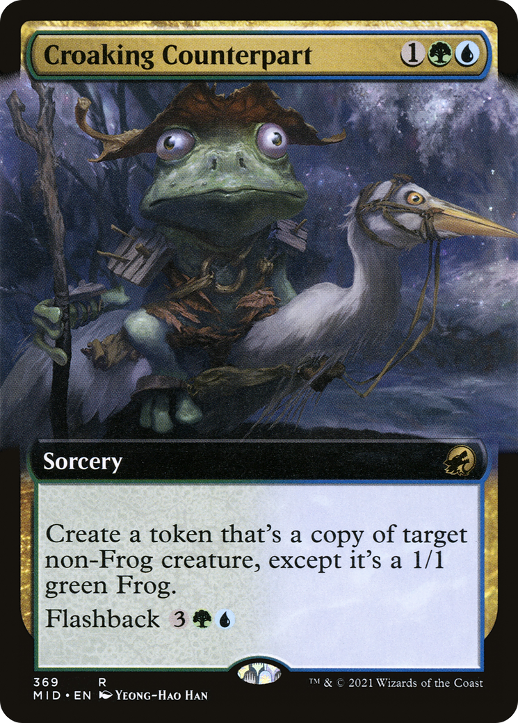 {R} Croaking Counterpart (Extended Art) [Innistrad: Midnight Hunt][MID 369]