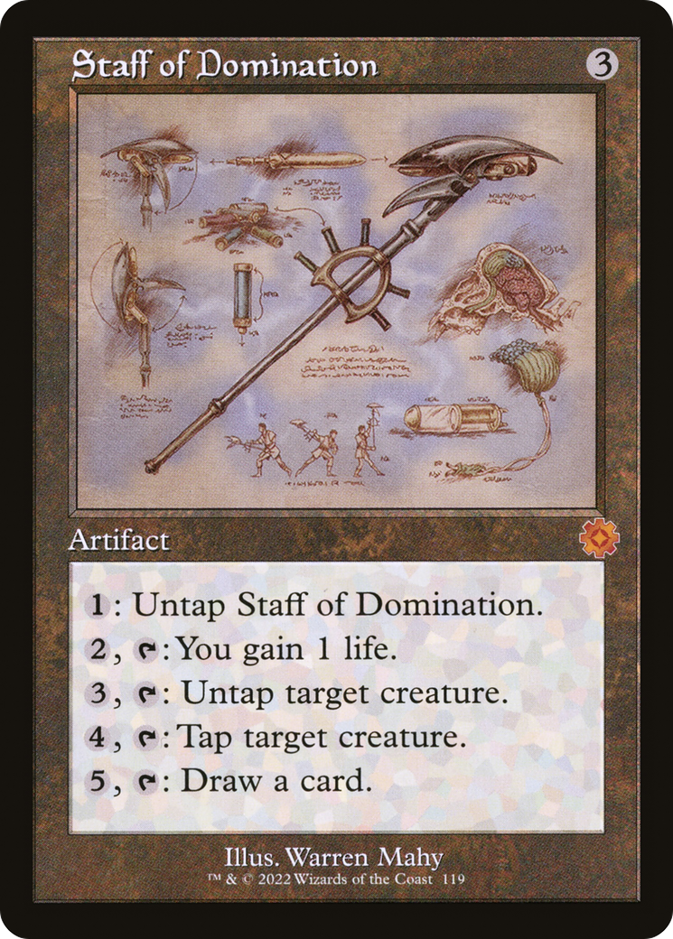 {R} Staff of Domination (Schematic) [The Brothers' War Retro Artifacts][BRR 119]