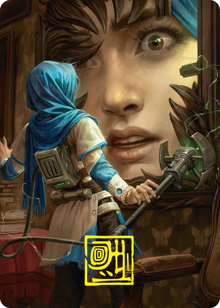 {A} Reality Is Mine to Control Art Card (Gold-Stamped Signature) [Duskmourn: House of Horror Art Series][GS ADSK 051]