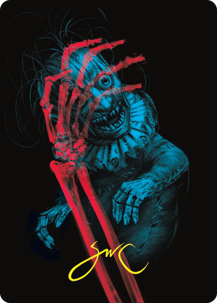 {A} Marvin, Murderous Mimic Art Card (Gold-Stamped Signature) [Duskmourn: House of Horror Art Series][GS ADSK 045]