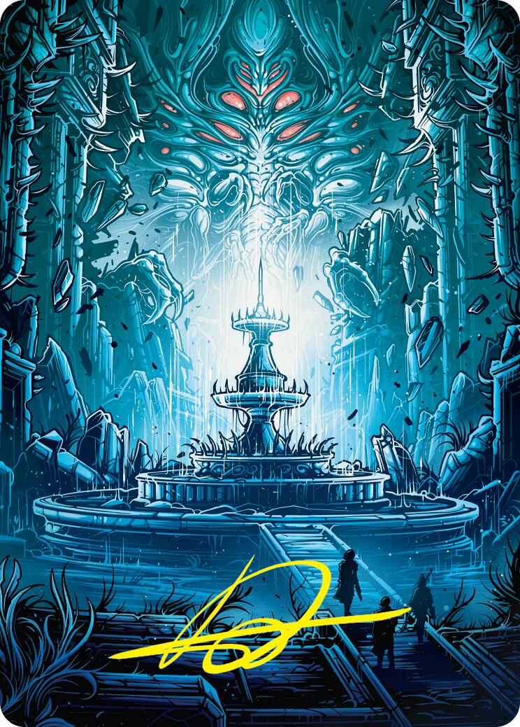 {A} Island Art Card (Gold-Stamped Signature) [Duskmourn: House of Horror Art Series][GS ADSK 028]