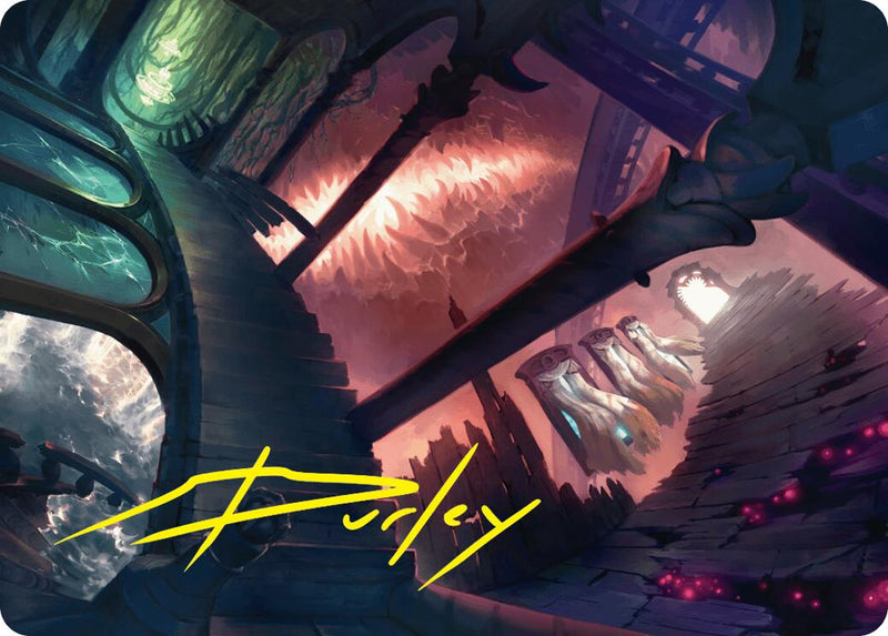 {A} Terramorphic Expanse Art Card (Gold-Stamped Signature) [Duskmourn: House of Horror Art Series][GS ADSK 027]