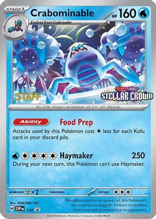 [PKM] Crabominable (134/142) (Staff Promo) [Scarlet & Violet: Black Star Promos]