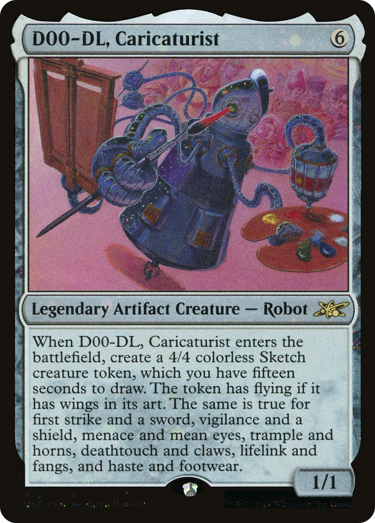 {R} D00-DL, Caricaturist (Galaxy Foil) [Unfinity][UNF 473]