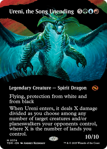 {@R} Ureni, the Song Unending (Borderless) [Tarkir: Dragonstorm][TDM 374]