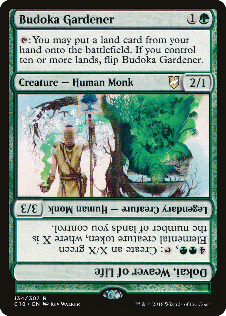 {R} Budoka Gardener // Dokai, Weaver of Life [Commander 2018][C18 134]