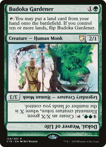 {R} Budoka Gardener // Dokai, Weaver of Life [Commander 2018][C18 134]