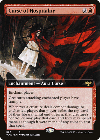 {R} Curse of Hospitality (Extended Art) [Innistrad: Crimson Vow][VOW 377]