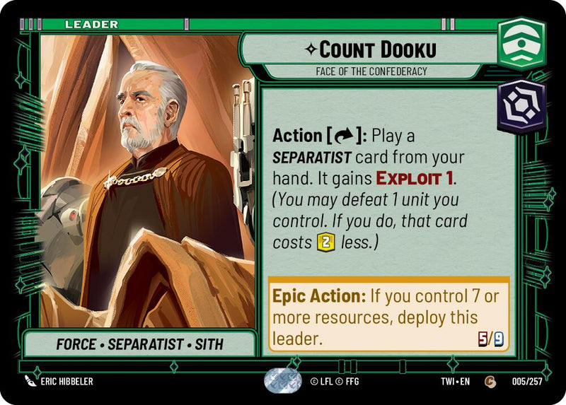 {SW-LD}Count Dooku - Face of the Confederacy (005/257) [Twilight of the Republic]