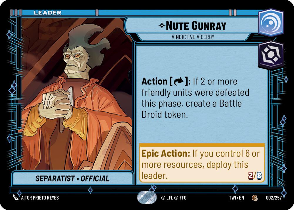 {SW-LD}Nute Gunray - Vindictive Viceroy (002/257) [Twilight of the Republic]