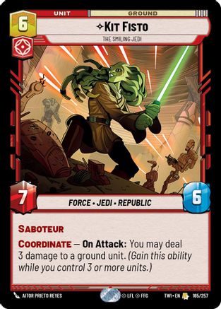 {SW-R}Kit Fisto - The Smiling Jedi (165/257) [Twilight of the Republic]