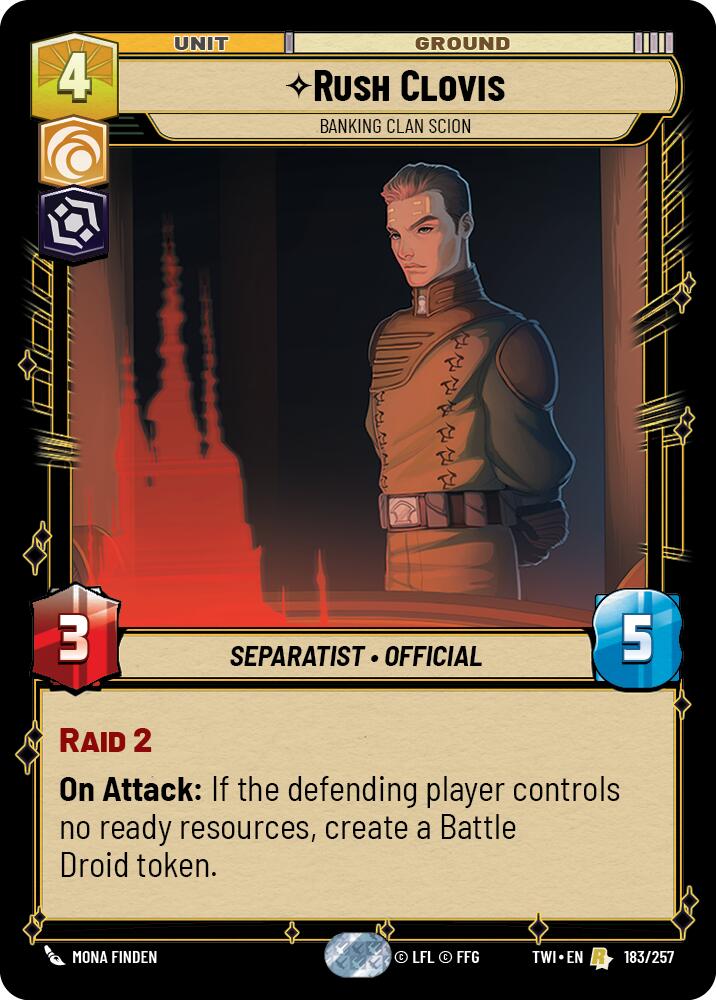 {SW-R}Rush Clovis - Banking Clan Scion (183/257) [Twilight of the Republic]