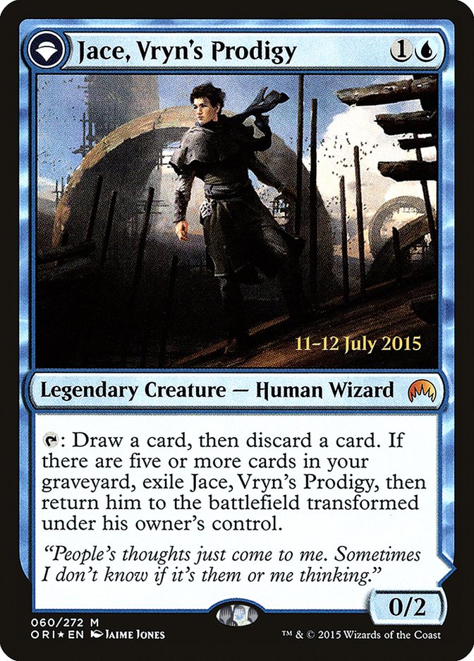 {R} Jace, Vryn's Prodigy // Jace, Telepath Unbound [Magic Origins Prerelease Promos][PR ORI 060]