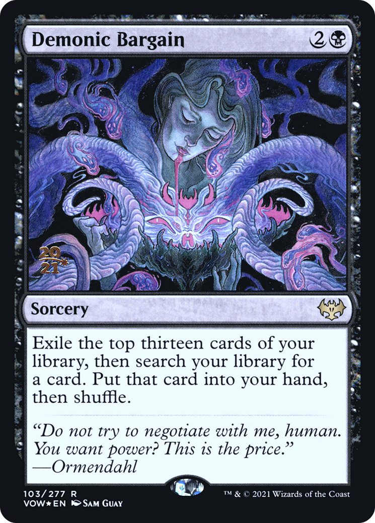 {R} Demonic Bargain [Innistrad: Crimson Vow Prerelease Promos][PR VOW 103]