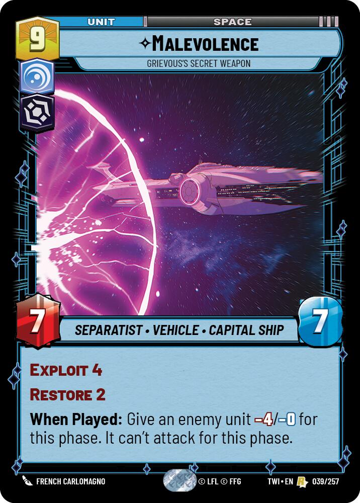 {SW-R}Malevolence - Grievous's Secret Weapon (039/257) [Twilight of the Republic]