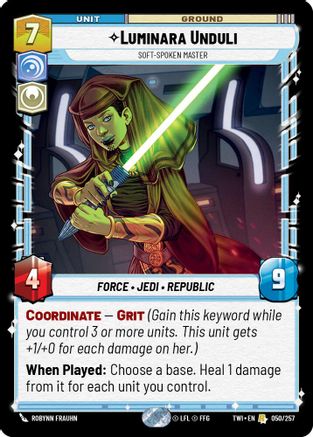 {SW-R}Luminara Unduli - Soft-Spoken Master (050/257) [Twilight of the Republic]