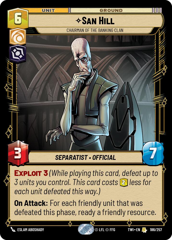 {SW-R}San Hill - Chairman of the Banking Clan (186/257) [Twilight of the Republic]