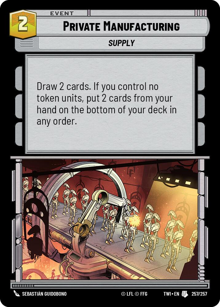 {SW-C}Private Manufacturing (257/257) [Twilight of the Republic]